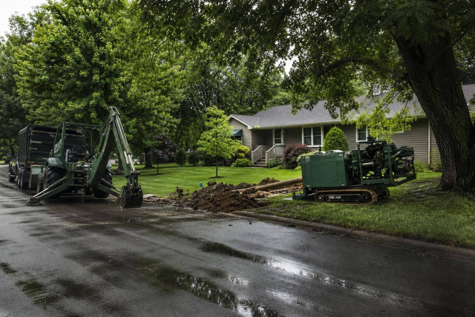 Sewer Line Repair & Replacement at a job site in USA